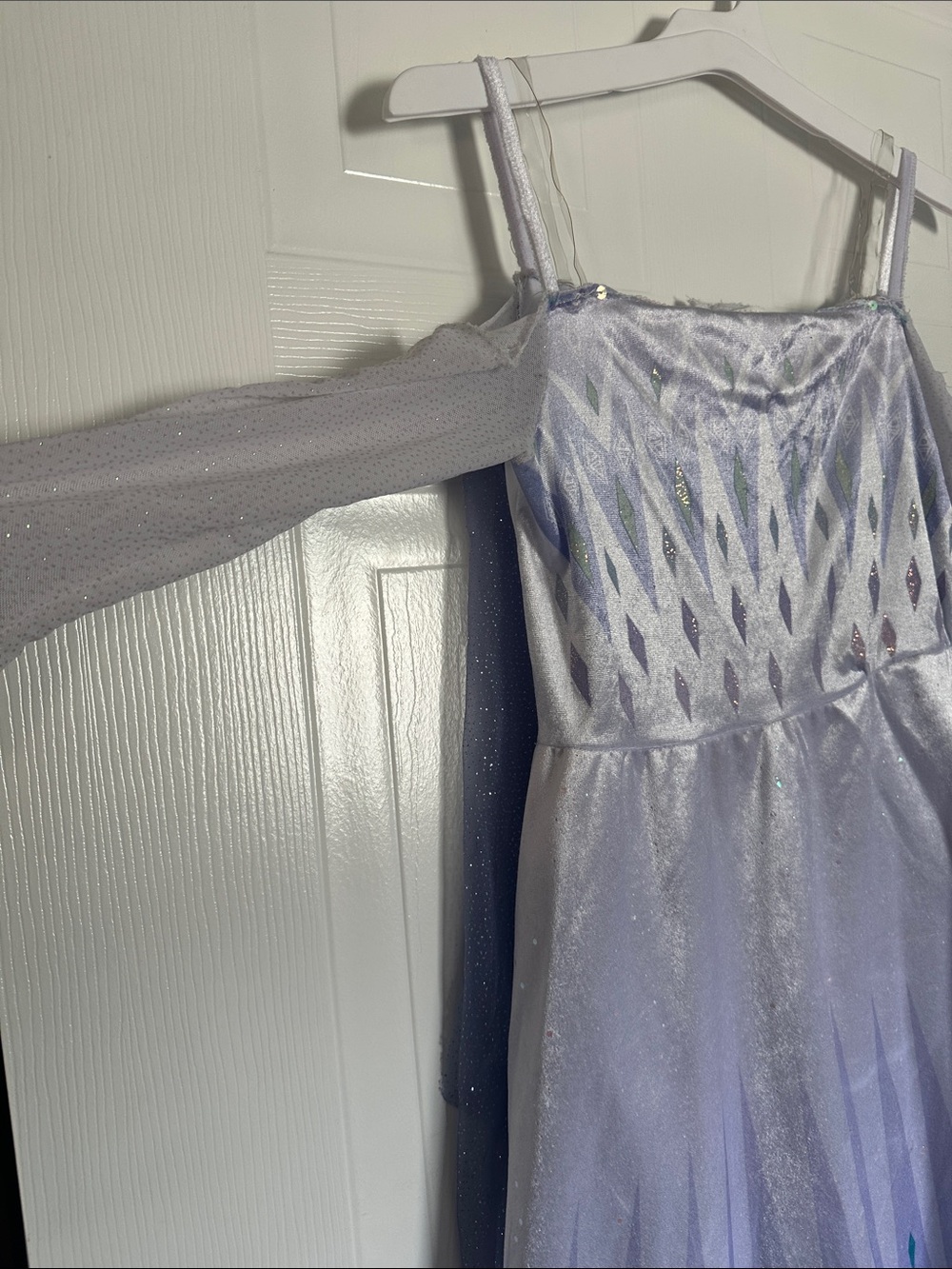 Disney Frozen Girls Lavender and Blue Sparkle Princess Dress size M (7/8) - Picture 3 of 13